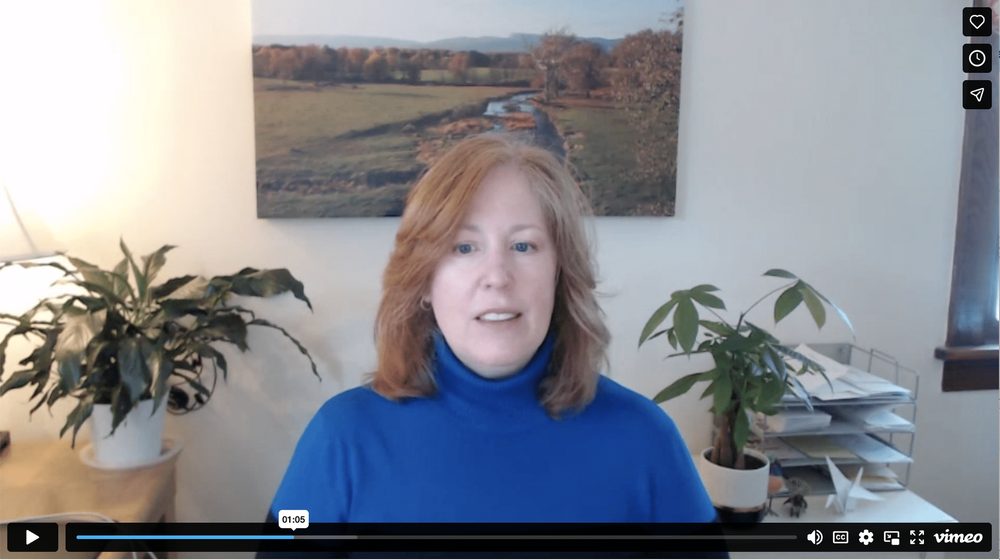 Kathleen B. speaking on camera